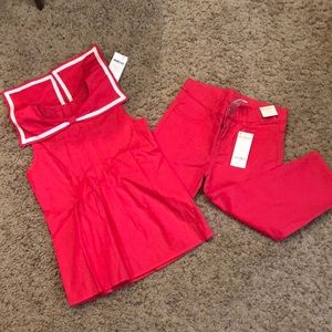 Girls matching set with crop pants